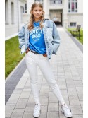 Denim shirt jacket with press studs 5296 - Online store - Boutique